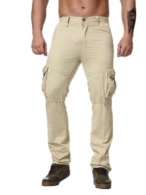 Pantalon Décontracté Pour Hommes Avec Fermeture À Glissière Unie