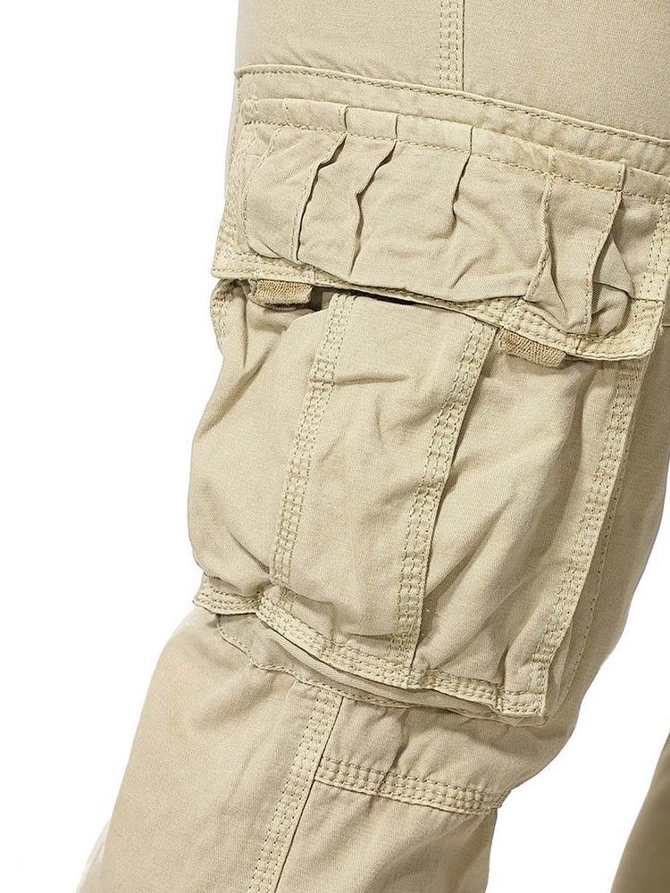 Pantalon Décontracté Pour Hommes Avec Fermeture À Glissière Unie