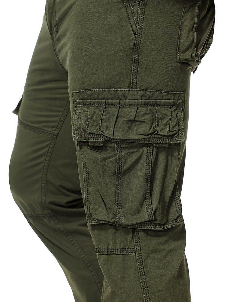 Pantalon Décontracté Pour Hommes Avec Fermeture À Glissière Unie