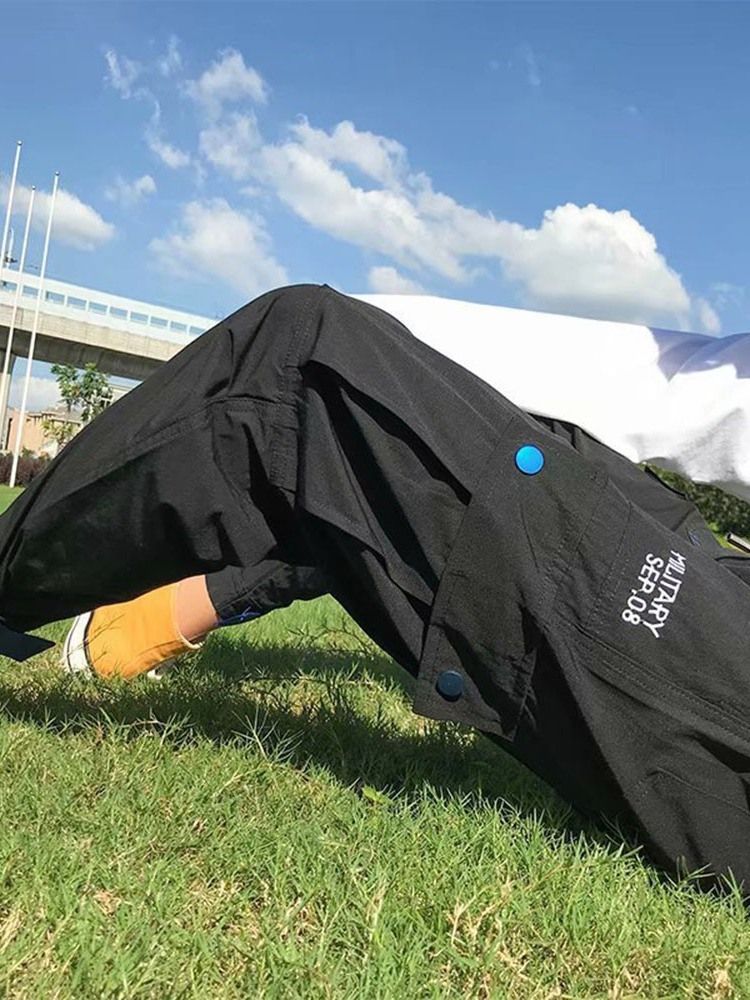 Pantalon Décontracté Pour Hommes Avec Poche Pour Lettres