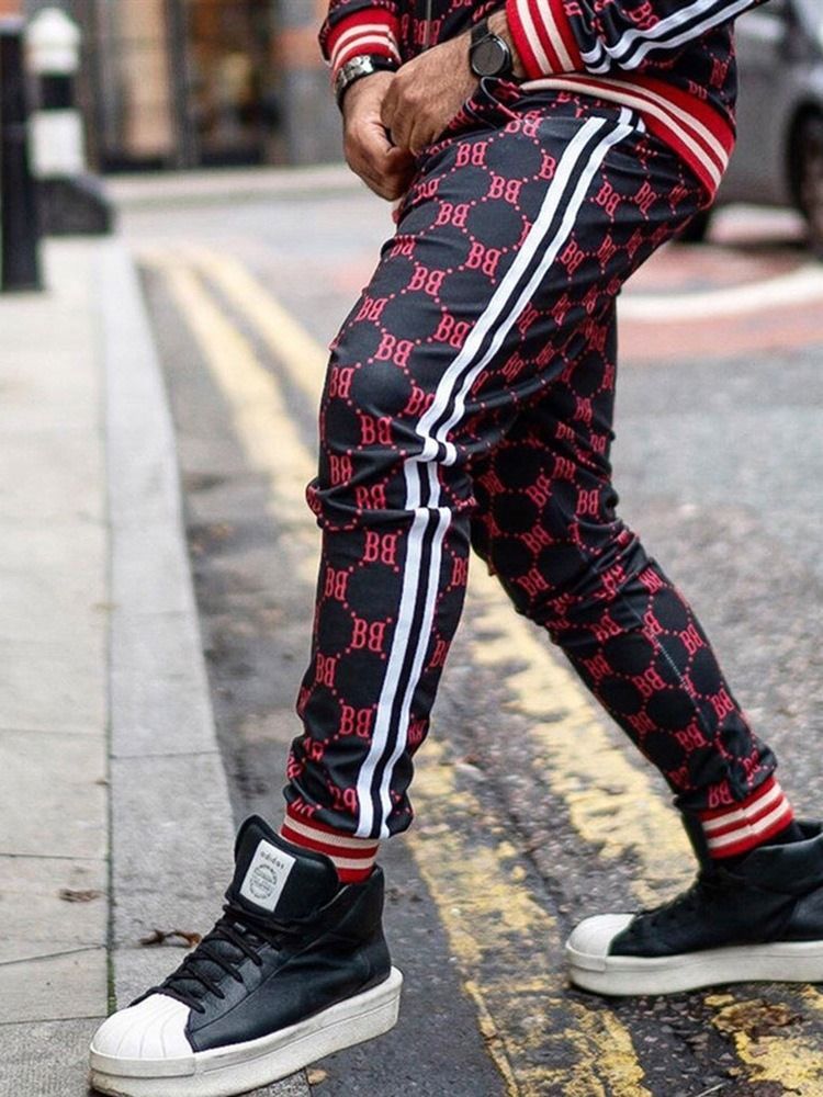 Pantalon Décontracté Pour Hommes À Blocs De Couleurs