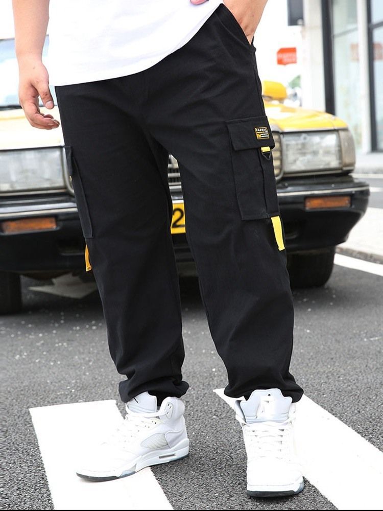 Pantalon Décontracté Pour Hommes Hip Hop Mince À Poche Droite