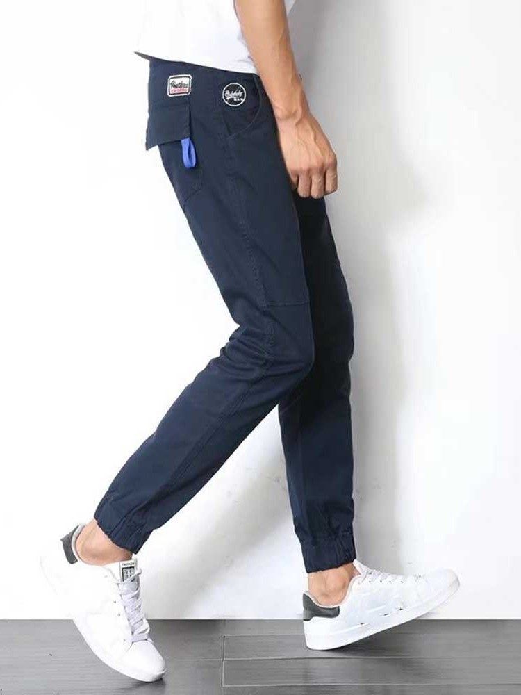 Pantalon Décontracté Pour Hommes Japonais De Style Taille Moyenne Crayon De Poche