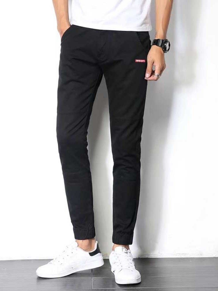 Pantalon Décontracté Pour Hommes Japonais De Style Taille Moyenne Crayon De Poche