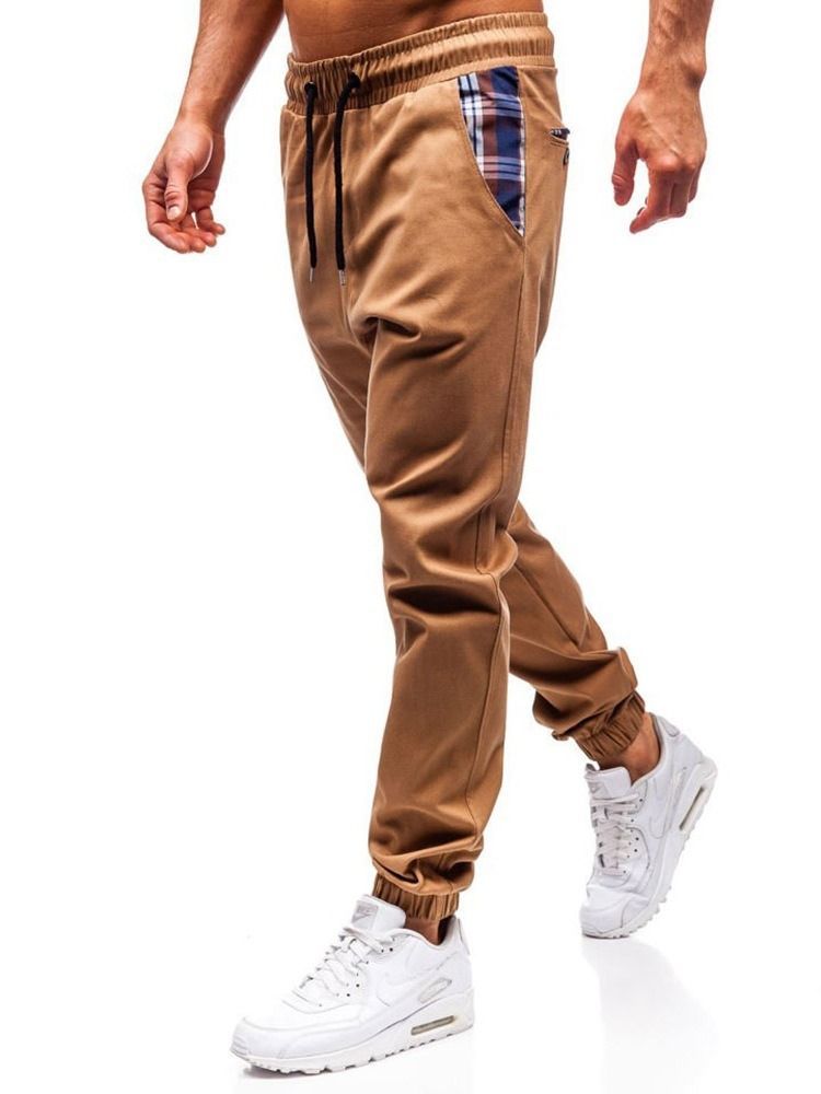 Pantalon Décontracté Pour Hommes À Lacets Dégradés Et Sarouel Plissé