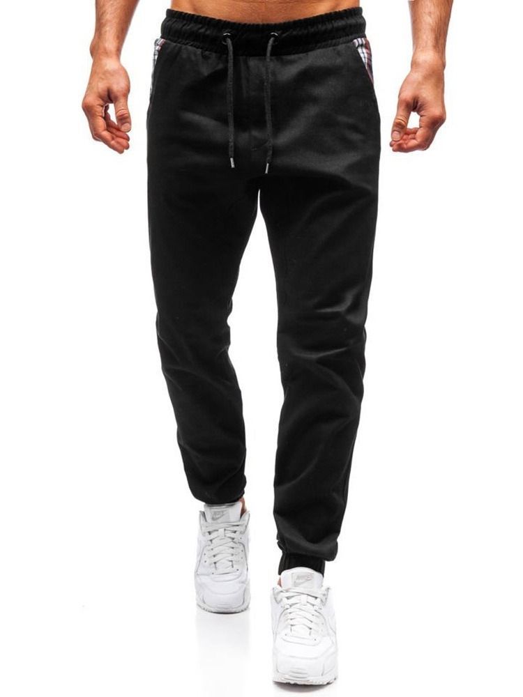 Pantalon Décontracté Pour Hommes À Lacets Dégradés Et Sarouel Plissé