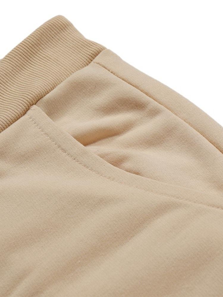 Pantalon Décontracté Pour Hommes À Lacets Et Fermeture Éclair Unie