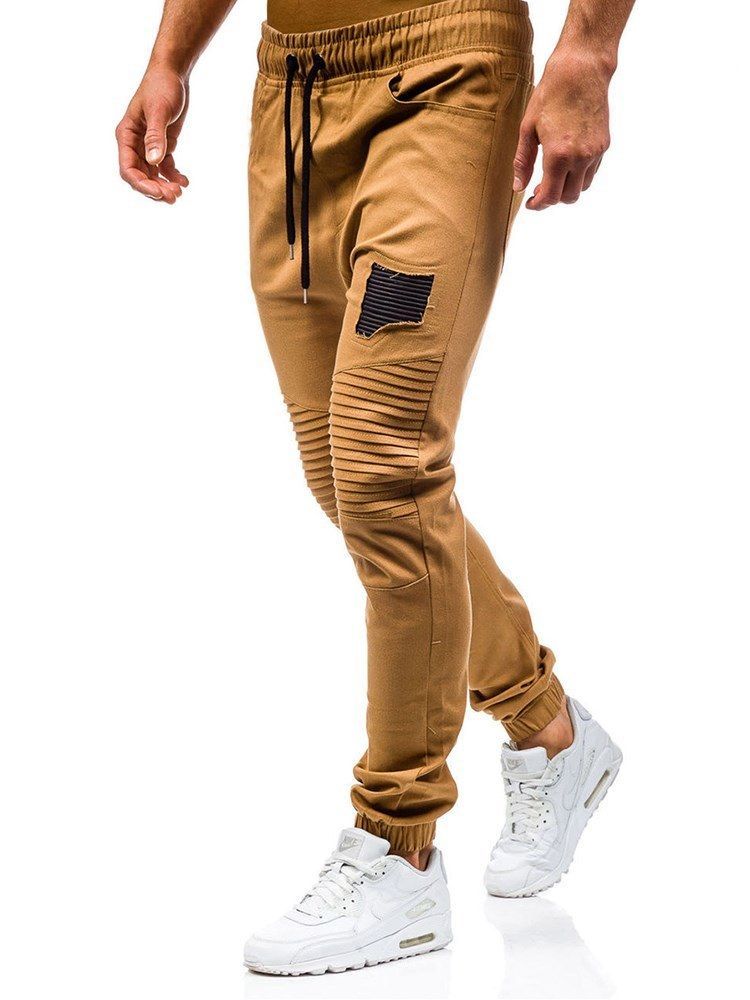 Pantalon Décontracté Pour Hommes En Micro-élastique À Lacets