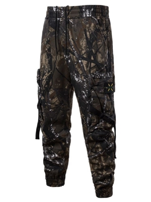 Pantalon Décontracté Pour Hommes À Poche Mince Camouflage Quatre Saisons