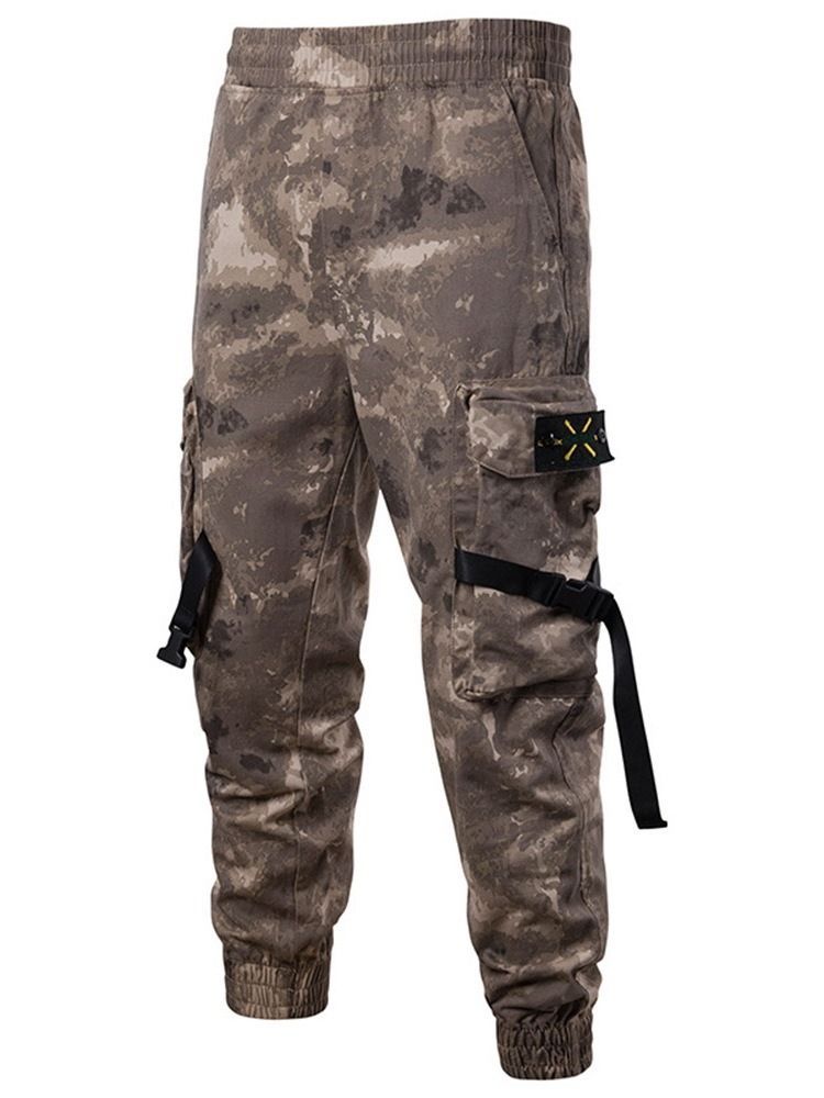 Pantalon Décontracté Pour Hommes À Poche Mince Camouflage Quatre Saisons