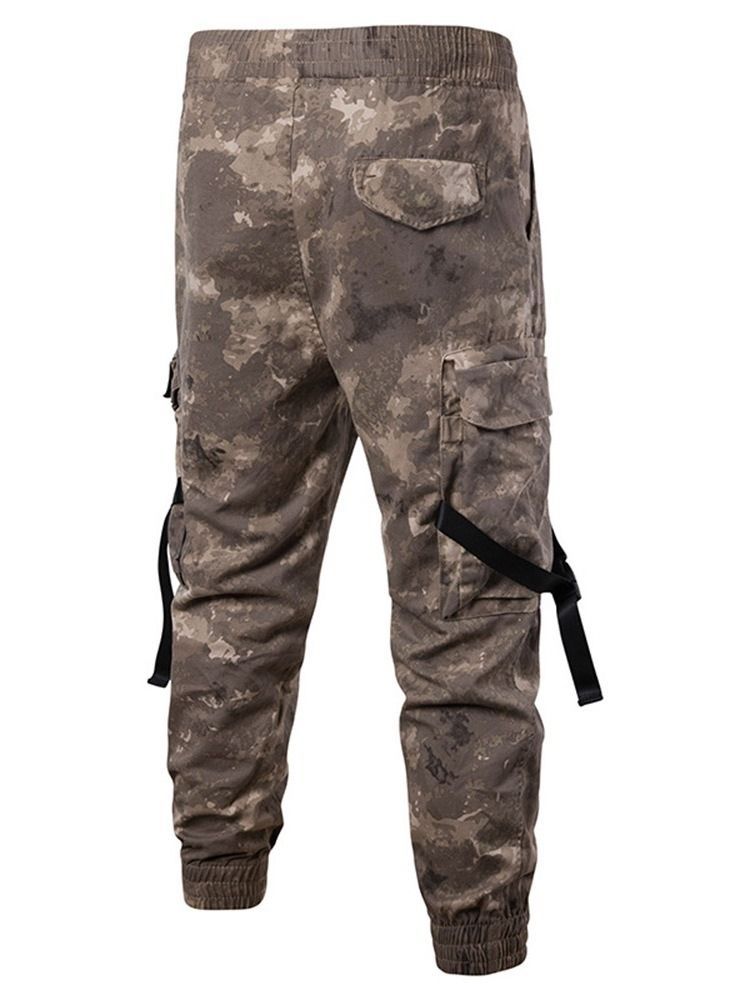 Pantalon Décontracté Pour Hommes À Poche Mince Camouflage Quatre Saisons