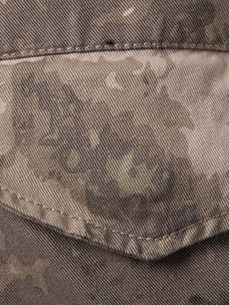 Pantalon Décontracté Pour Hommes À Poche Mince Camouflage Quatre Saisons