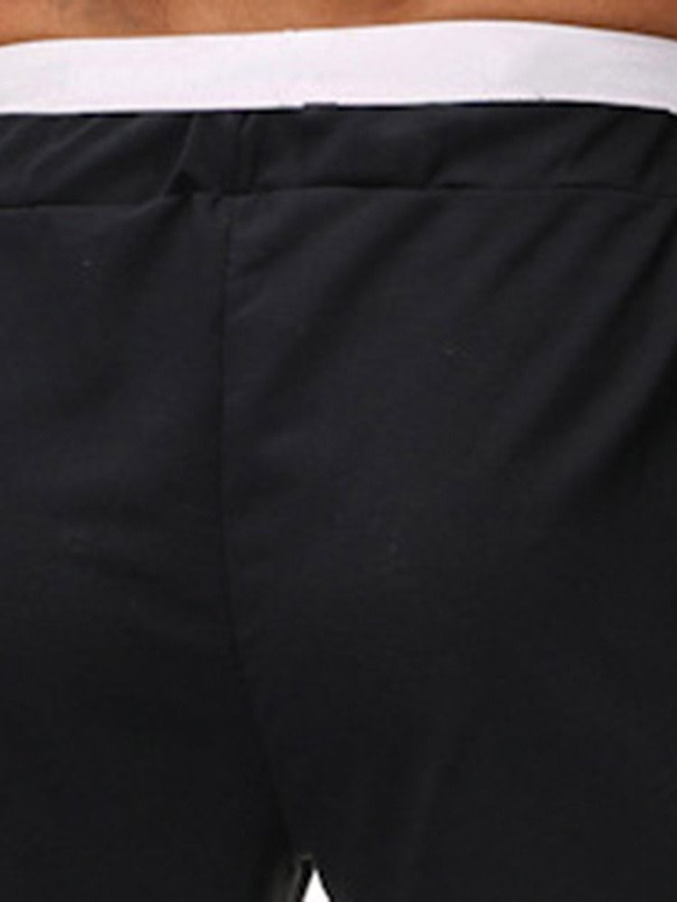 Pantalon Décontracté Pour Hommes À Taille Basse Et À Blocs De Couleurs