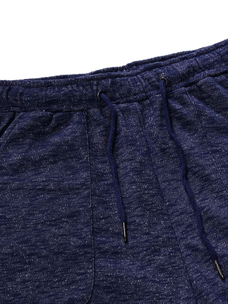 Pantalon Décontracté Pour Hommes À Taille Moyenne Et À Lacets