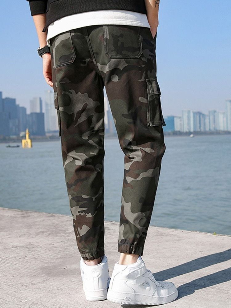 Pantalon Décontracté À Imprimé Camouflage Pour Hommes