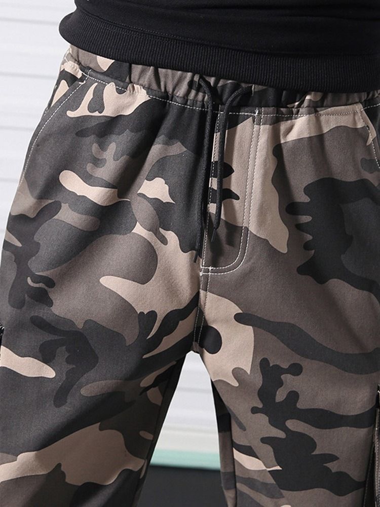 Pantalon Décontracté À Imprimé Camouflage Pour Hommes