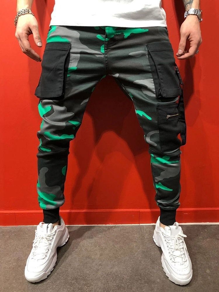 Pantalon Décontracté À Imprimé Camouflage Quatre Saisons Pour Hommes