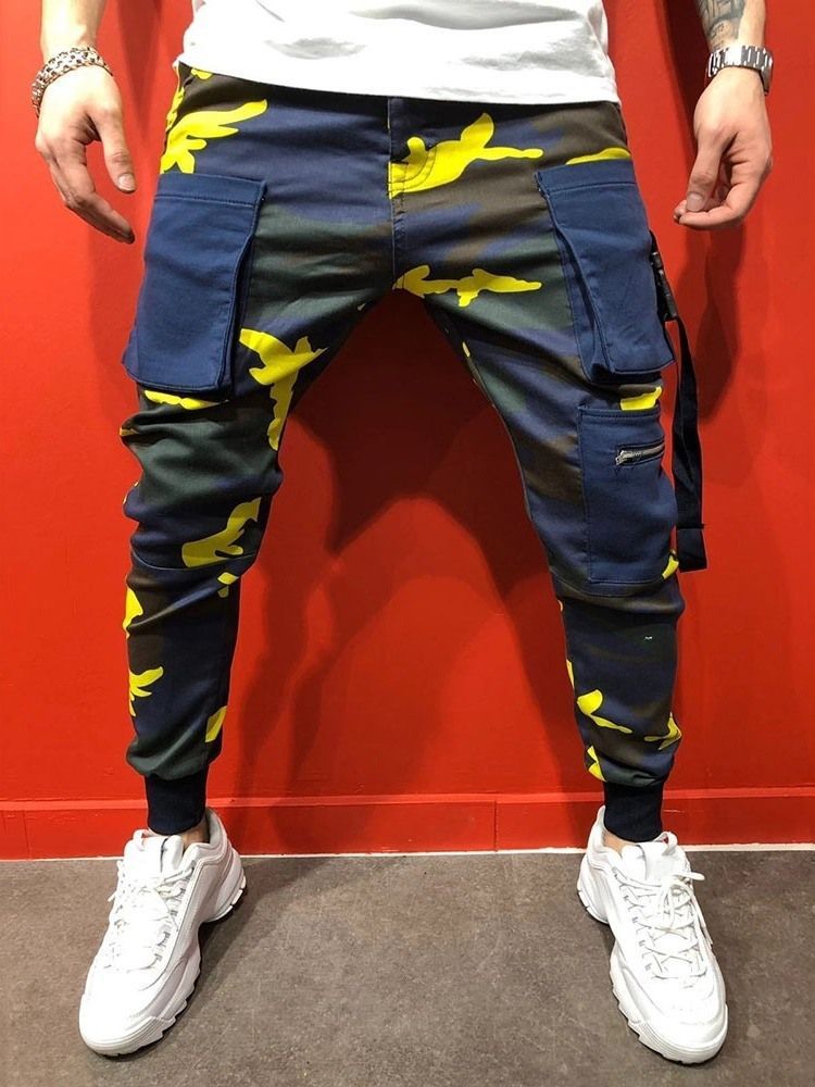 Pantalon Décontracté À Imprimé Camouflage Quatre Saisons Pour Hommes