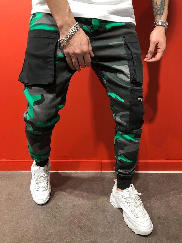 Pantalon Décontracté À Imprimé Camouflage Quatre Saisons Pour Hommes