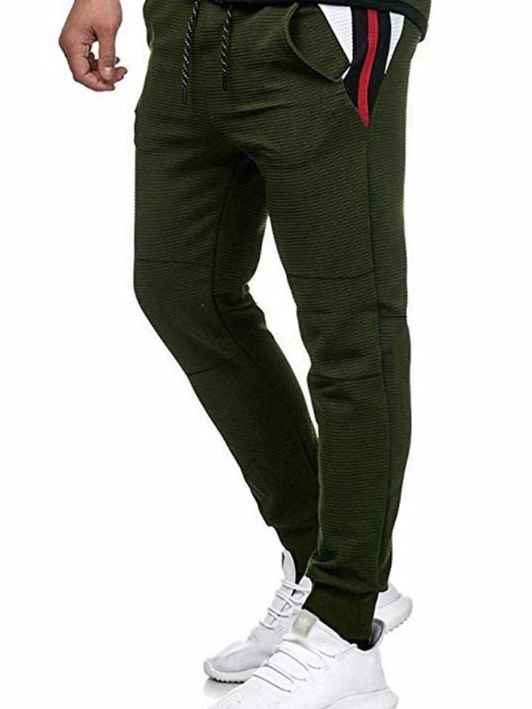 Pantalon Décontracté À Lacets Pour Hommes