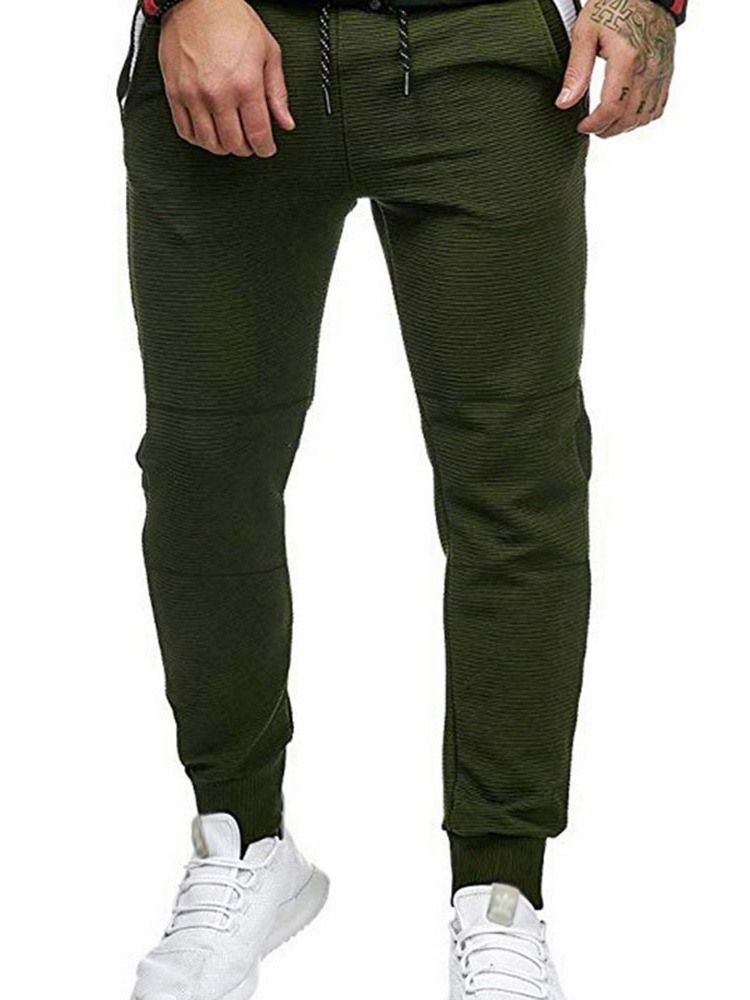 Pantalon Décontracté À Lacets Pour Hommes