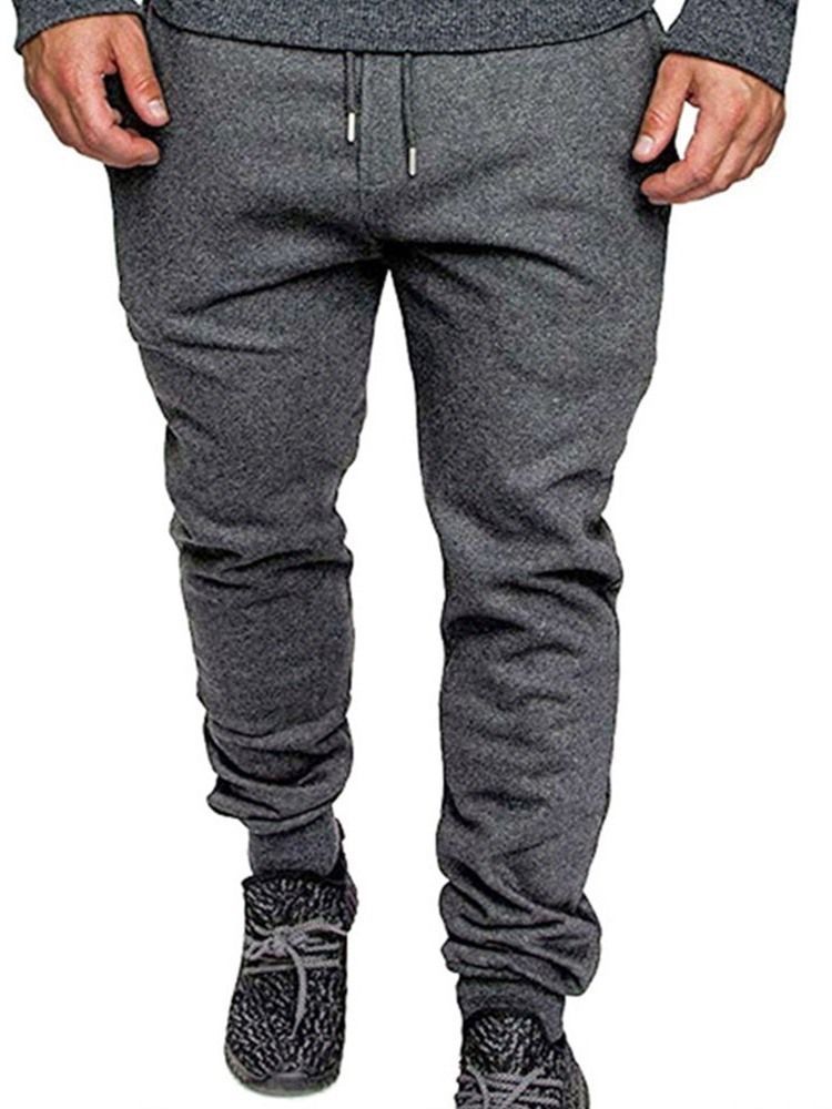 Pantalon Décontracté À Lacets Pour Hommes Avec Blocs De Couleurs Et Poches