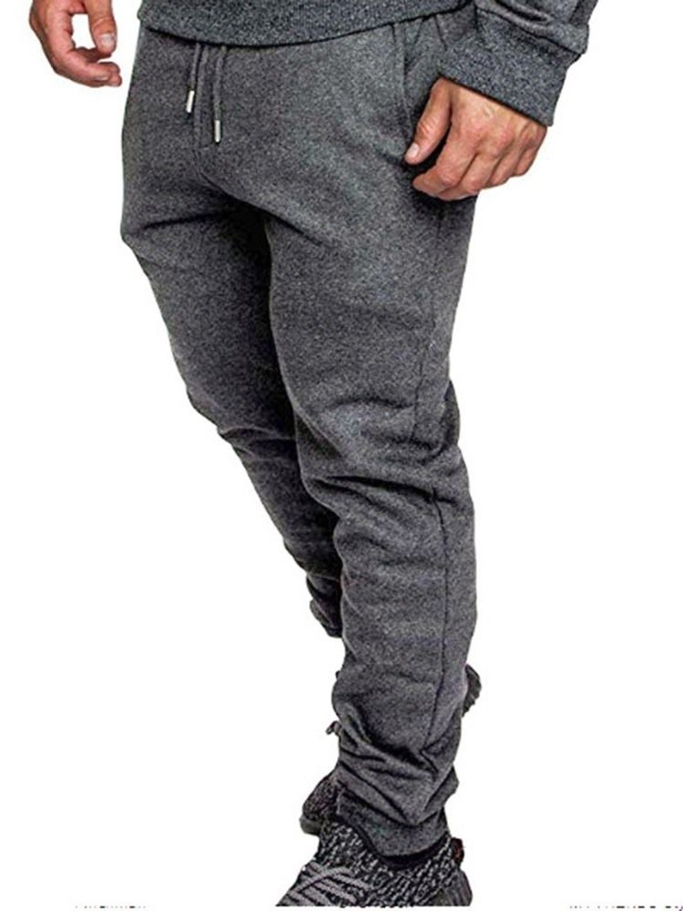 Pantalon Décontracté À Lacets Pour Hommes Avec Blocs De Couleurs Et Poches