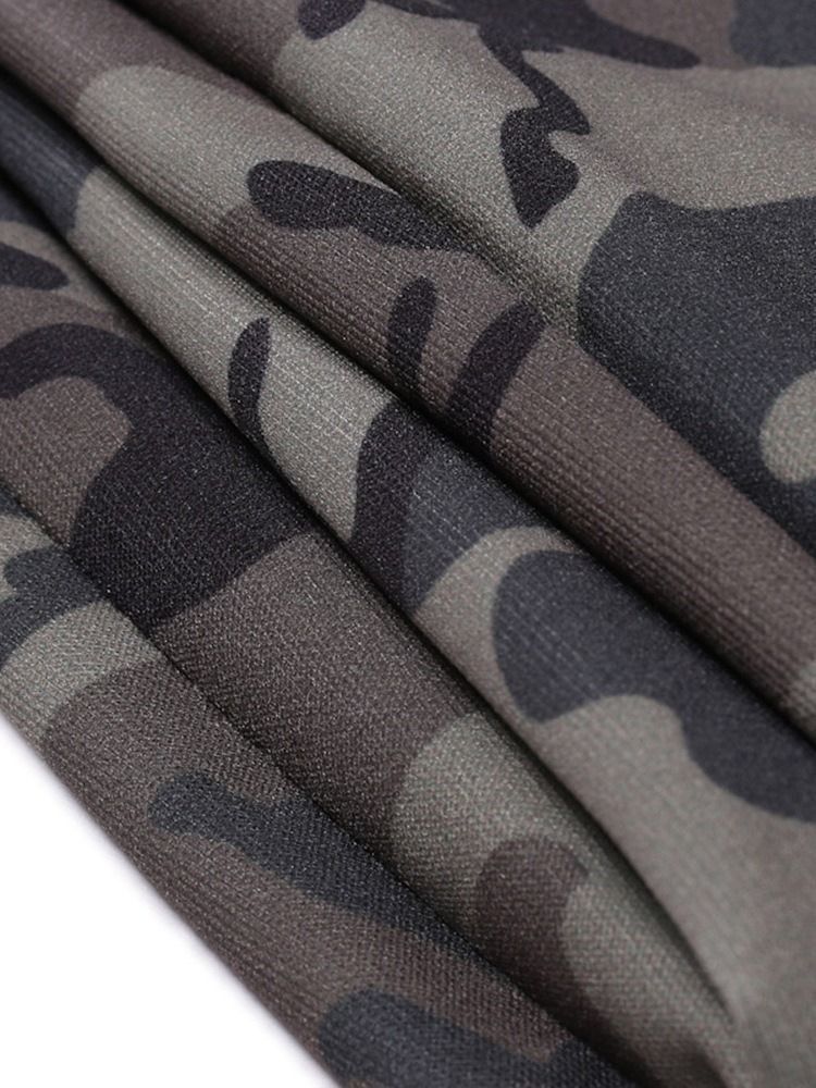 Pantalon Décontracté À Lacets Pour Hommes Avec Poche Camouflage