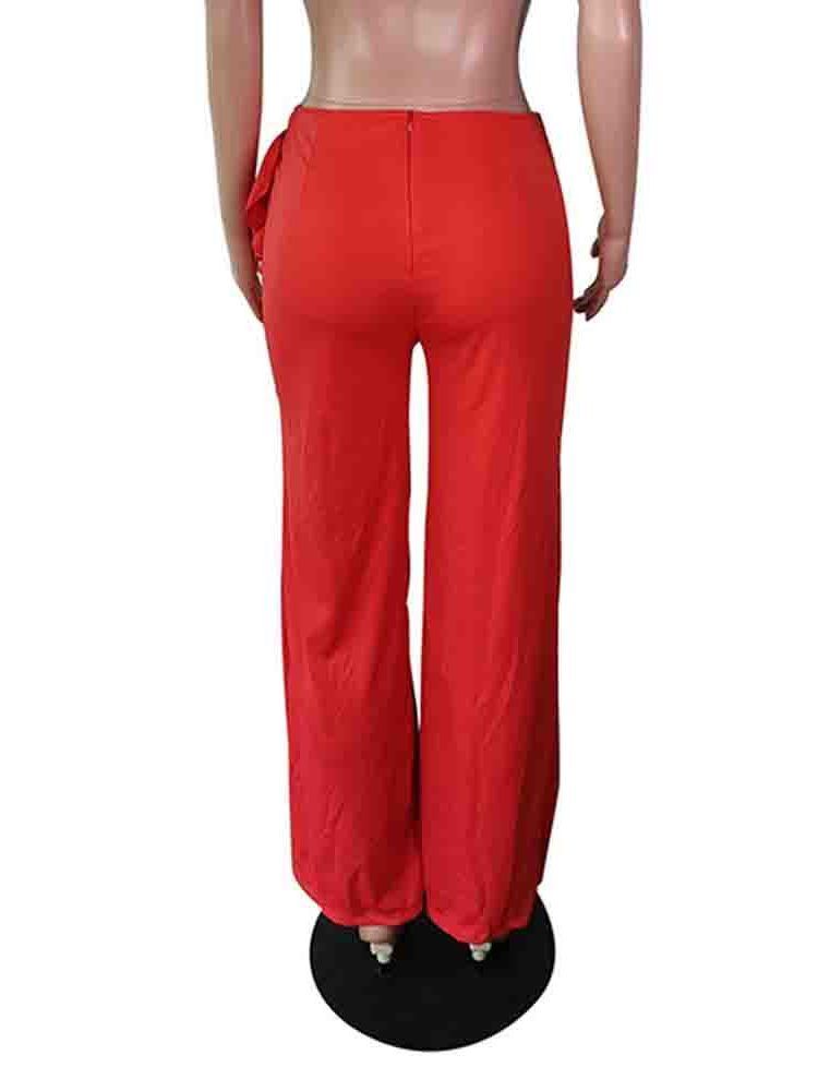 Pantalon Décontracté À La Mode Pour Femmes Sur Toute La Longueur Et Sur Toute La Longueur