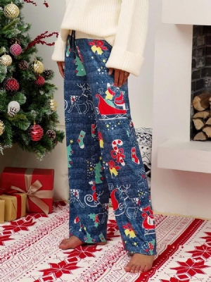 Pantalon Décontracté De Noël En Vrac Pour Femme