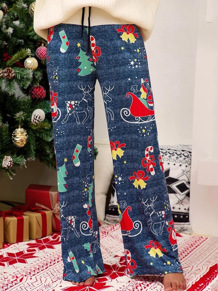 Pantalon Décontracté De Noël En Vrac Pour Femme