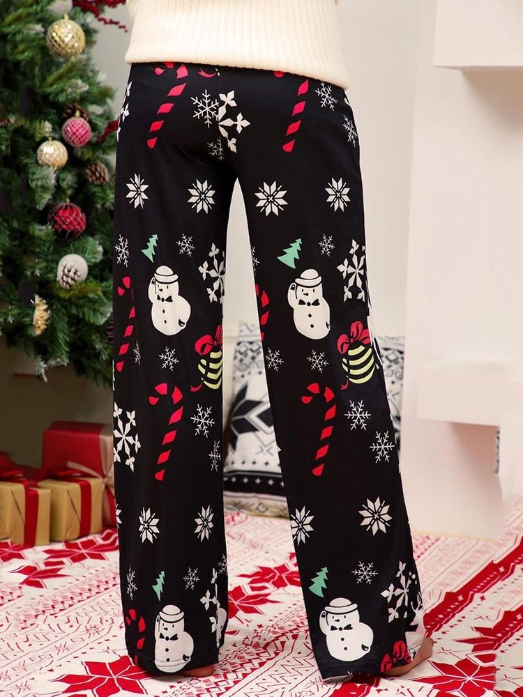 Pantalon Décontracté De Noël En Vrac Pour Femme