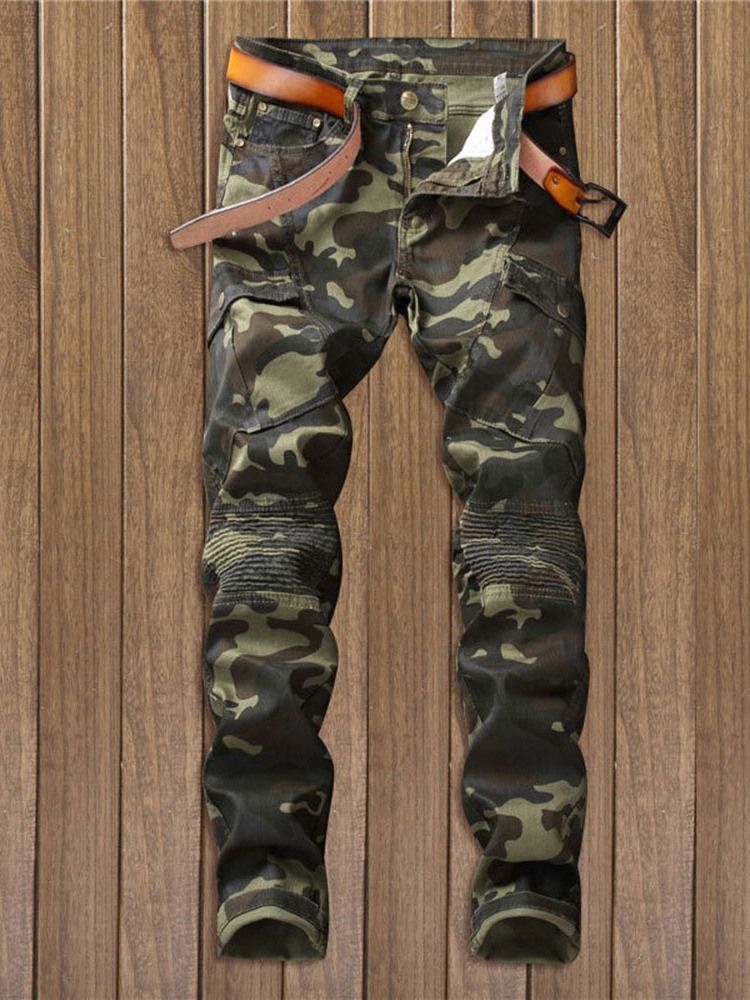 Pantalon Décontracté Quatre Saisons À Imprimé Camouflage Pour Hommes