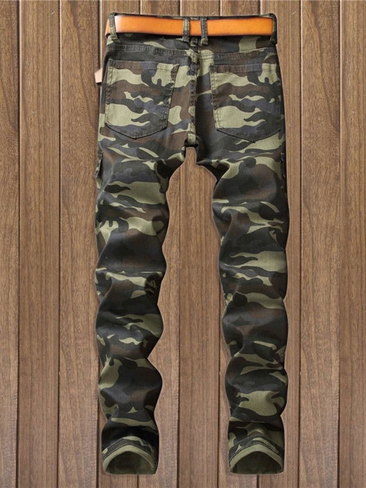 Pantalon Décontracté Quatre Saisons À Imprimé Camouflage Pour Hommes