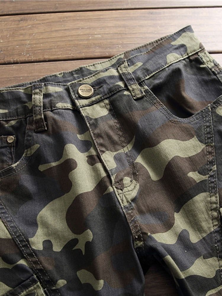 Pantalon Décontracté Quatre Saisons À Imprimé Camouflage Pour Hommes