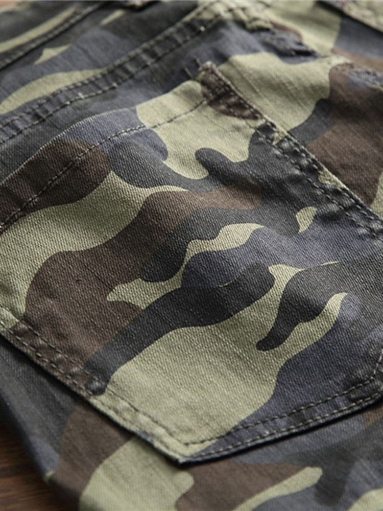 Pantalon Décontracté Quatre Saisons À Imprimé Camouflage Pour Hommes