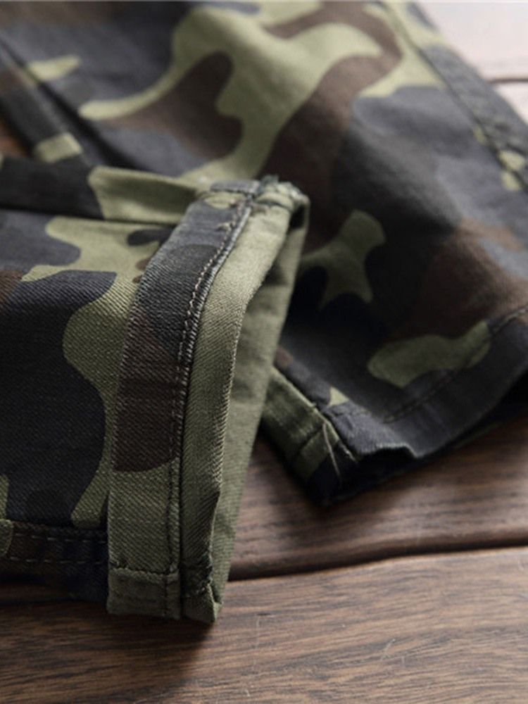 Pantalon Décontracté Quatre Saisons À Imprimé Camouflage Pour Hommes