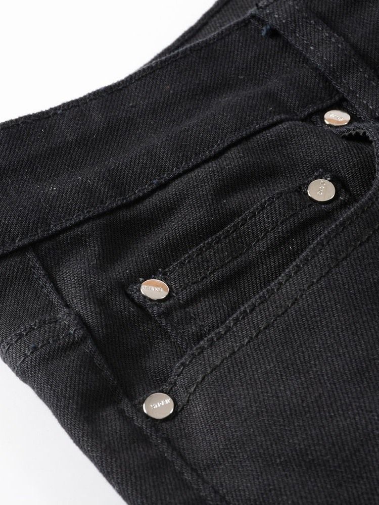 Pantalon Décontracté Quatre Saisons Imprimé Crâne Droit À Taille Moyenne Pour Hommes