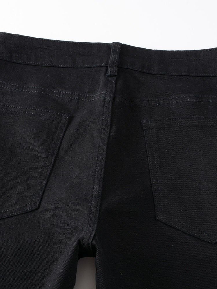 Pantalon Décontracté Quatre Saisons Imprimé Crâne Droit À Taille Moyenne Pour Hommes