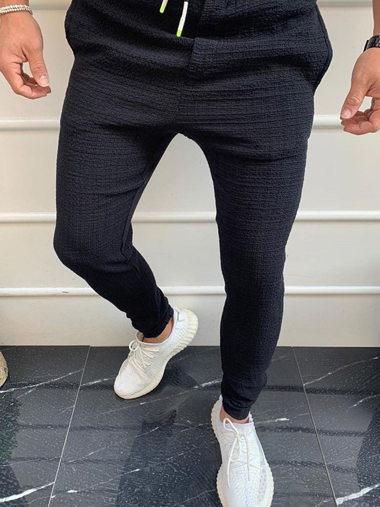 Pantalon Décontracté Quatre Saisons À Lacets Pour Hommes