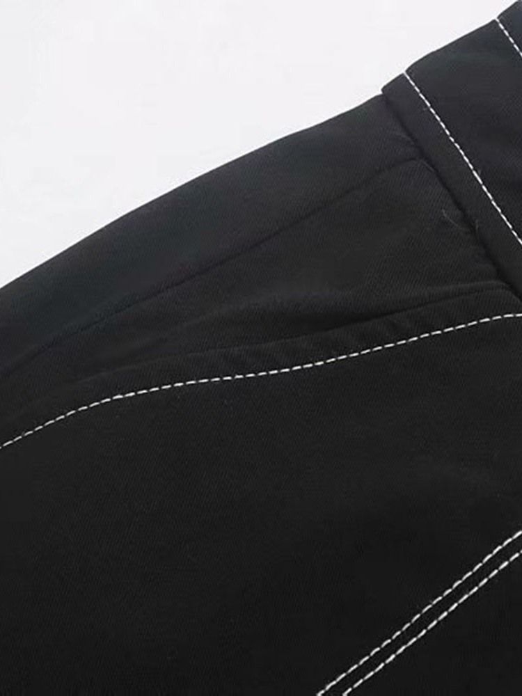 Pantalon Décontracté Taille Haute À Pattes D'éléphant Pour Femmes