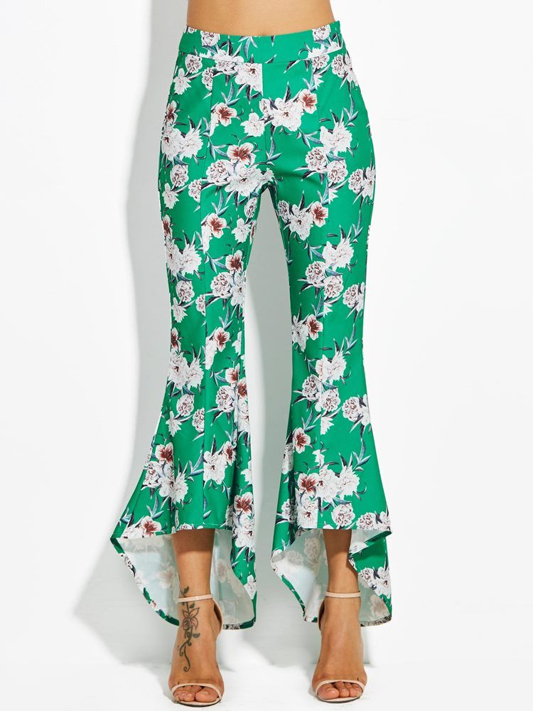 Pantalon Pour Femmes À Imprimé Floral Et À Imprimé Floral