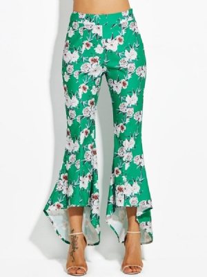 Pantalon Pour Femmes À Imprimé Floral Et À Imprimé Floral