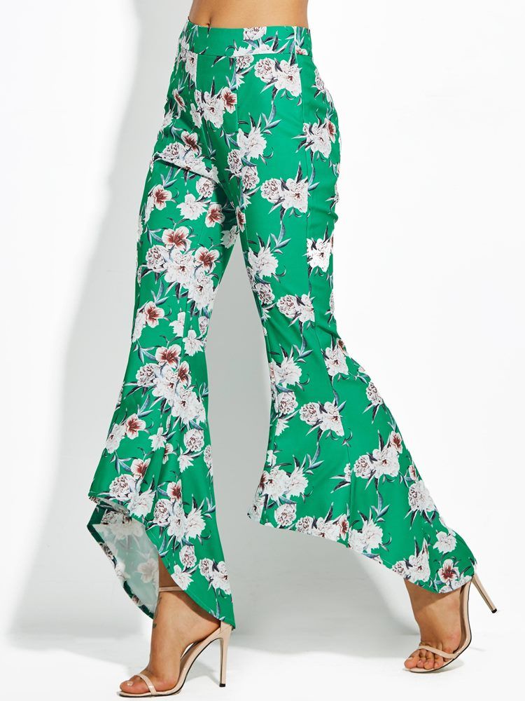 Pantalon Pour Femmes À Imprimé Floral Et À Imprimé Floral