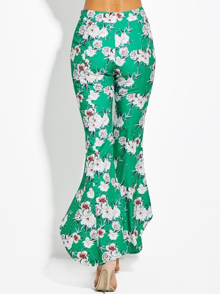 Pantalon Pour Femmes À Imprimé Floral Et À Imprimé Floral