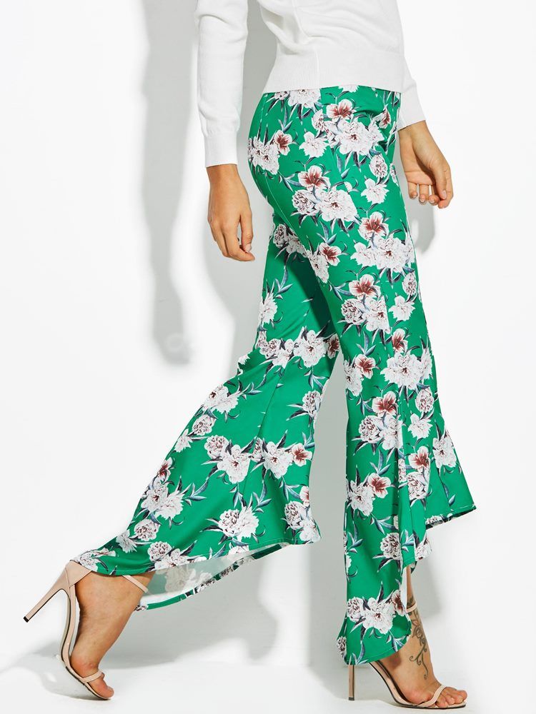 Pantalon Pour Femmes À Imprimé Floral Et À Imprimé Floral