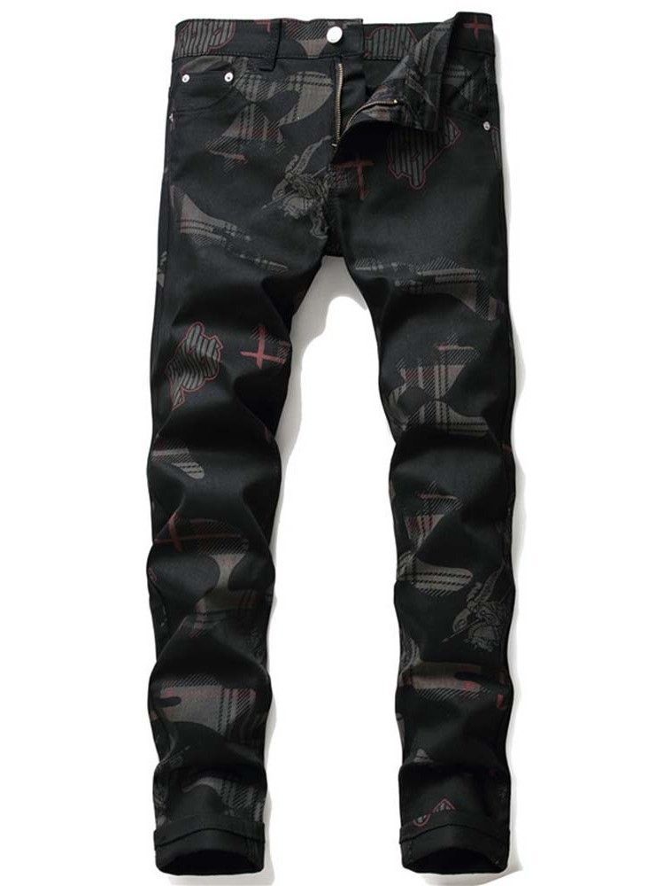 Pantalon En Jean Décontracté Pour Hommes