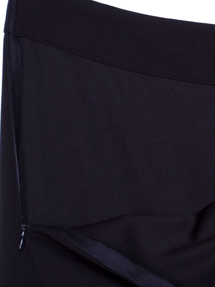 Pantalon Plissé Uni À Pattes D'éléphant Pour Femme