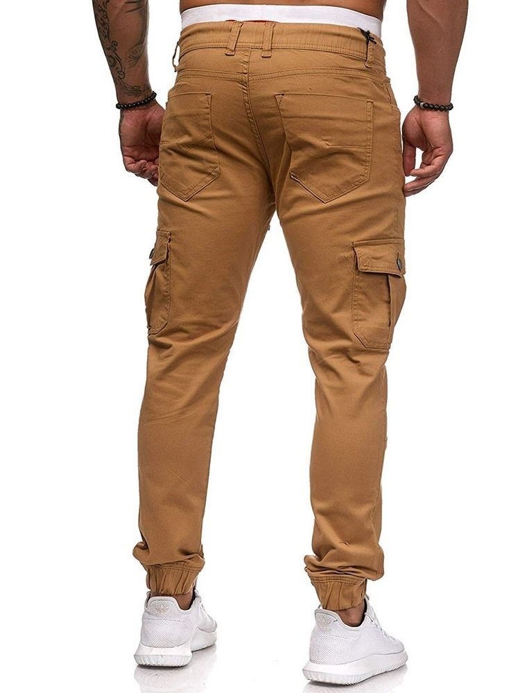 Pantalon Uni À Lacets Pour Hommes Four Seasons