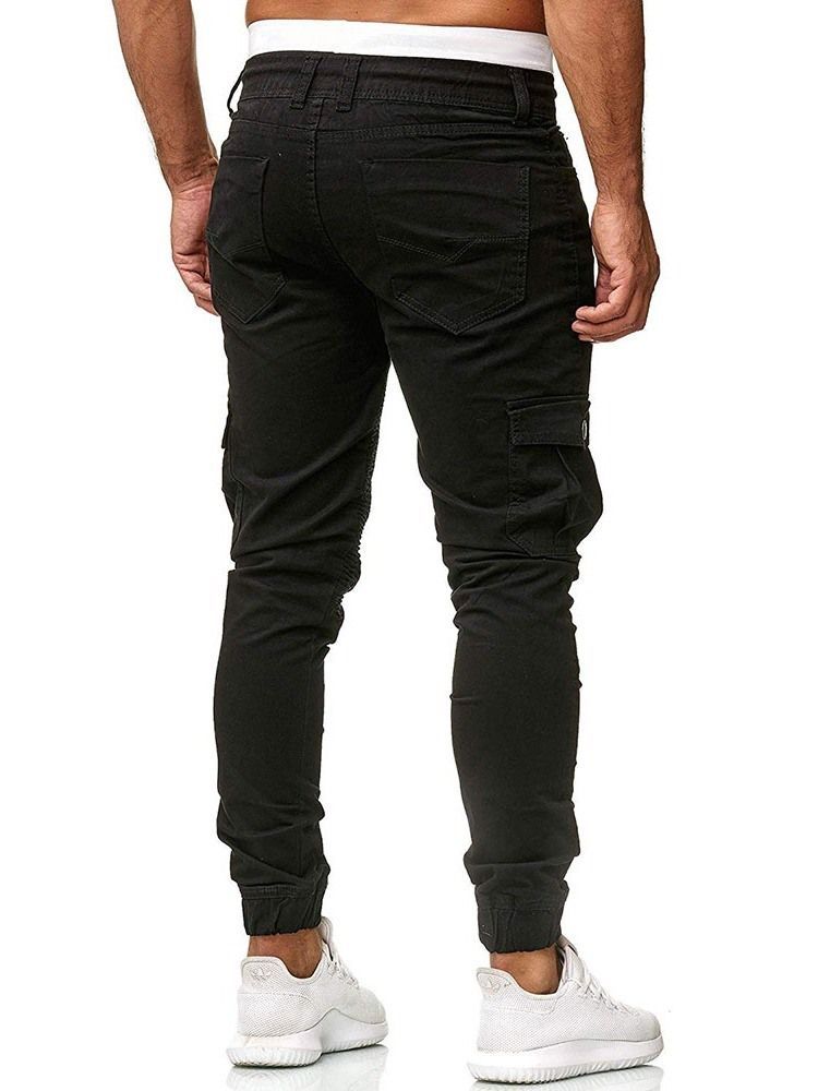 Pantalon Uni À Lacets Pour Hommes Four Seasons